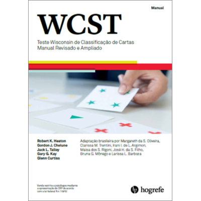 WCST COLEÇÃO (Manual + bloco com 25 folhas ) WCST COLEÇÃO (Manual + bloco com 25 folhas )
