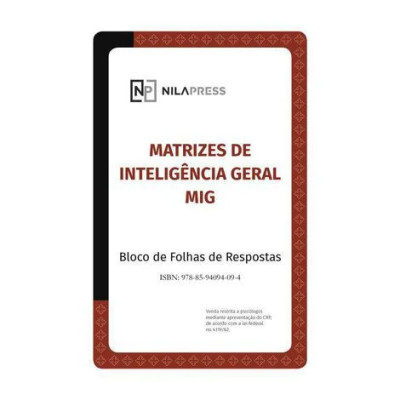 MIG - Bloco de Folha de Respostas - (com 30 folhas) MIG - Bloco de Folha de Respostas - (com 30 folhas)